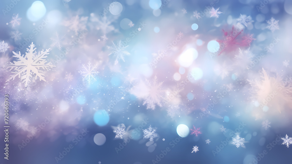 Beautiful winter Christmas glowing background with falling snowflakes, winter background Beautiful winter Christmas glowing background with falling snowflakes, winter background