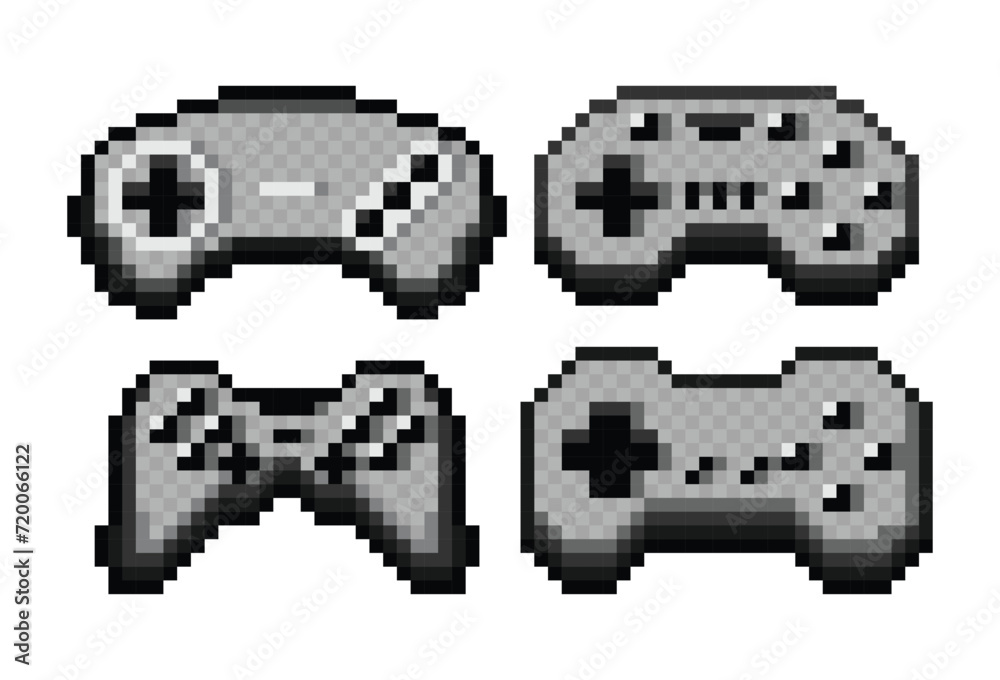 The set of gray pixel joysticks.
The set of gray pixel joysticks.