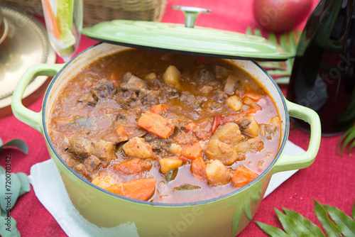 cuisine and table setting during a Jewish festival