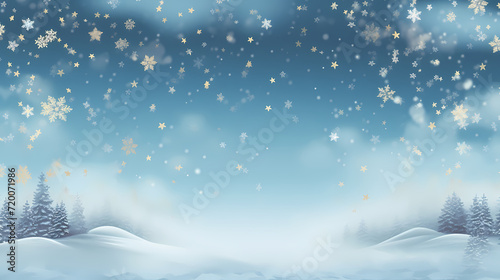 Beautiful winter Christmas glowing background with falling snowflakes, winter background © Derby