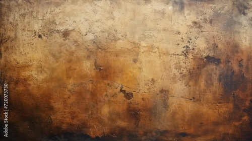Painted surface featuring antique and aged metal in gold  brown  and black hues  creating a vintage texture backdrop