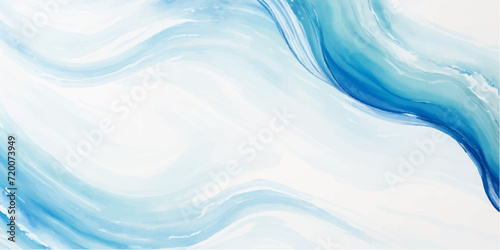 abstract soft blue and white abstract water color ocean wave texture background. Banner Graphic Resource as background for ocean wave and water wave abstract graphics  © Ghost Rider