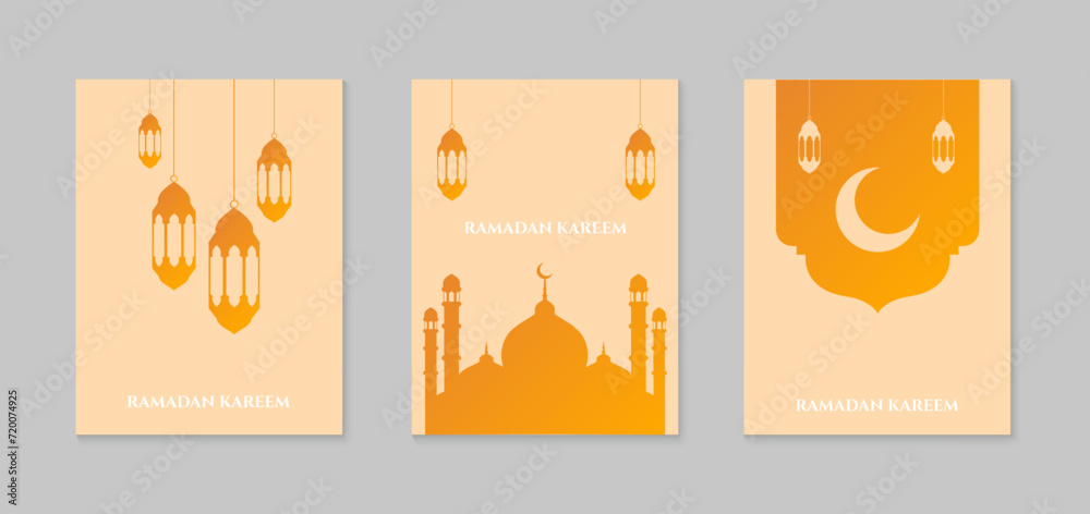 Ramadan Kareem. Islamic Ramadan greeting card template. Poster, background design. Vector illustration