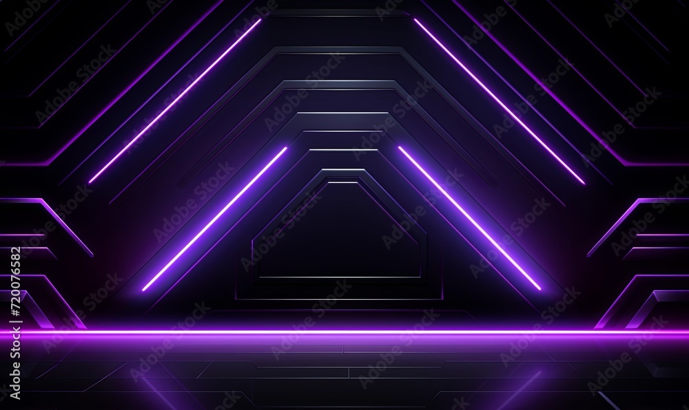 Fototapeta premium black glowing neon light background