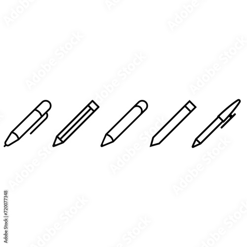 Pencil icon vector set. Pen illustration sign collection. Write symbol or logo.