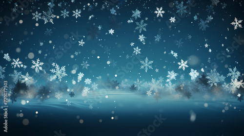 Wonderful scene formed by snowflakes, winter background © jiejie