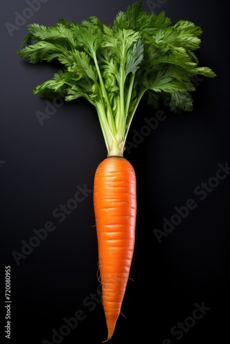 Detailed close-up image of one carrot.