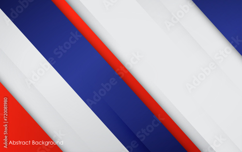Modern background blue with white and red color