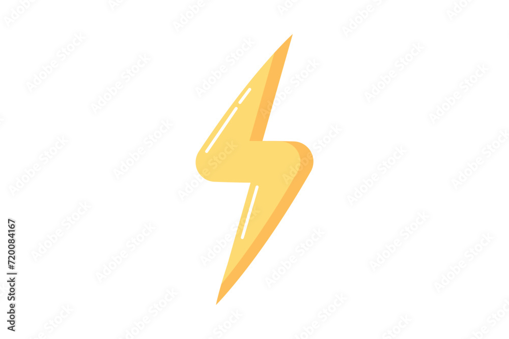 Lightning Flat Fortune Sticker Design Lightning Flat Fortune Sticker Design