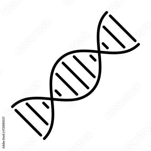 DNA helix icon template, human DNA genetic symbol, gene biology