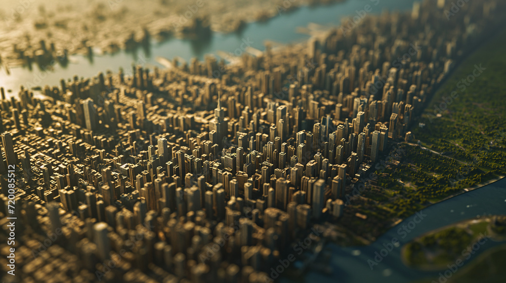Fototapeta premium Large miniature city