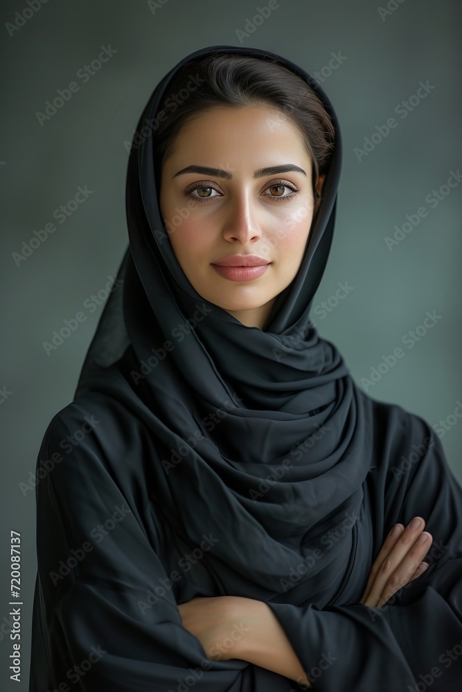 portrait of a beautiful saudi arab woman with hijab, generative ai portrait of a beautiful saudi arab woman with hijab, generative ai