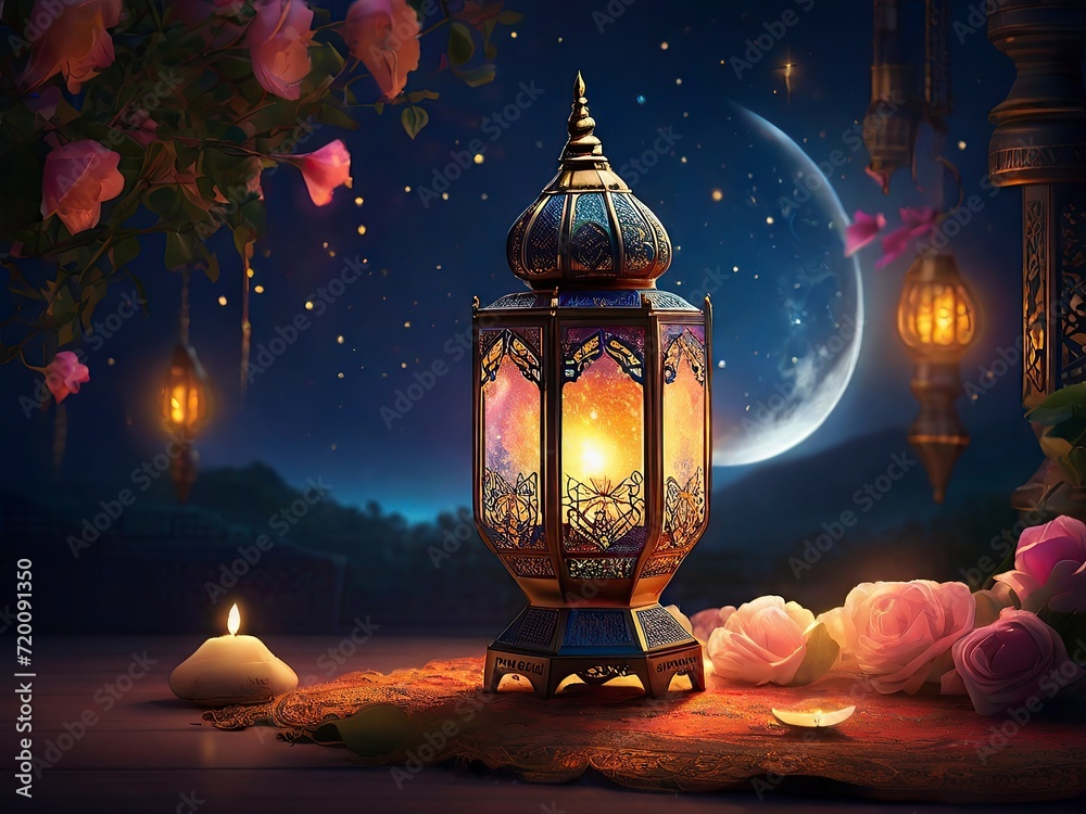 Free Eid Mubarak Lamp Photo with Stylish Crescent Moonlight and Luminous Glow hd Background Free Eid Mubarak Lamp Photo with Stylish Crescent Moonlight and Luminous Glow hd Background