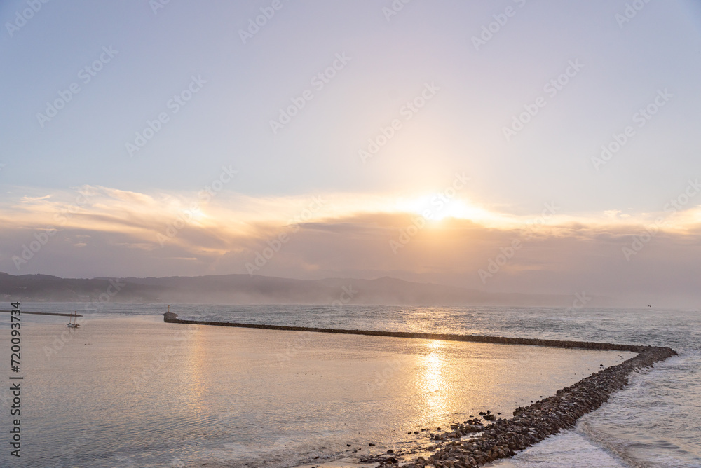 Half Moon Bay Harbor, Mavericks Surf, Sunrise, Early Morning, Oceanfront, Coastal, Harbor Views