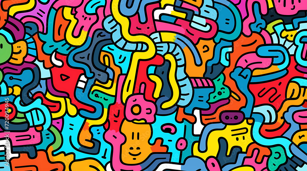 Cute graffiti art abstract background poster web page PPT, art background Cute graffiti art abstract background poster web page PPT, art background
