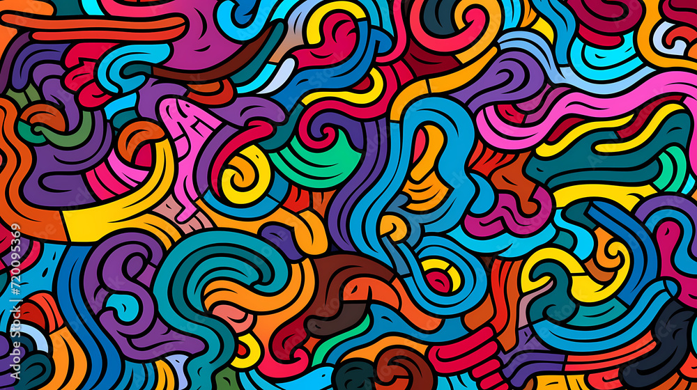 Fototapeta premium Cute graffiti art abstract background poster web page PPT, art background