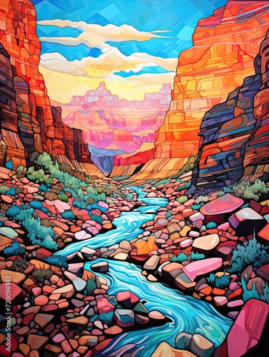 Grand Canyon Landscapes: Vibrant Color-Changing Rock Masterpieces