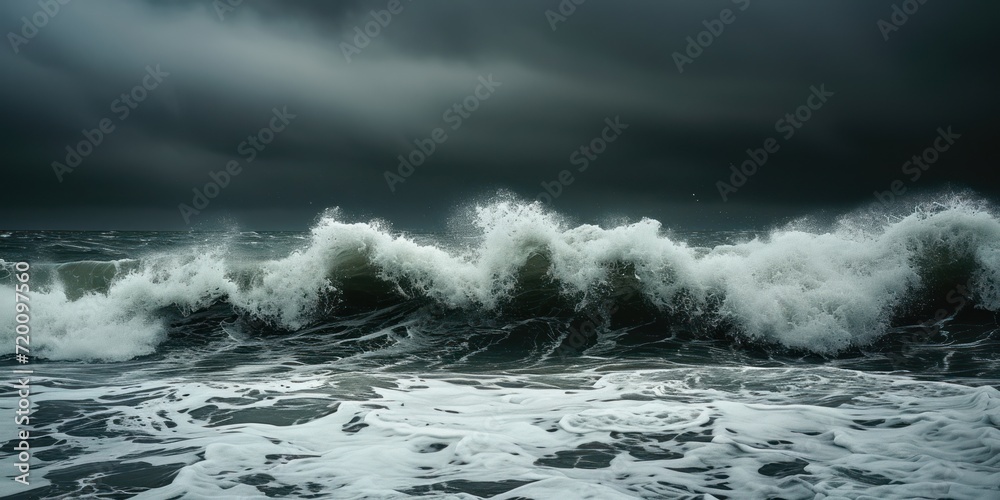 Photograph of earthquake sea waves