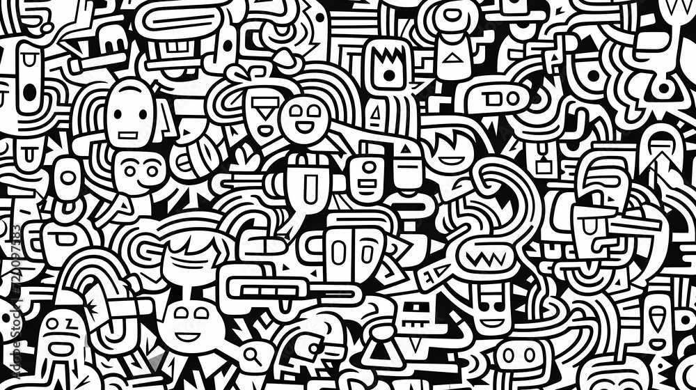 Cute graffiti art abstract background poster web page PPT, art background