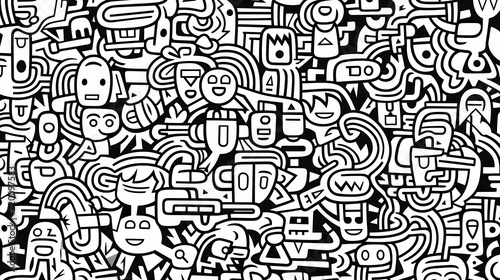 Wallpaper Mural Cute graffiti art abstract background poster web page PPT, art background Torontodigital.ca