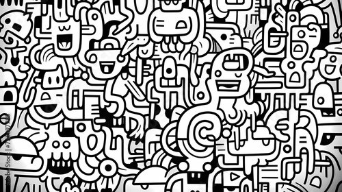 Cute graffiti art abstract background poster web page PPT  art background