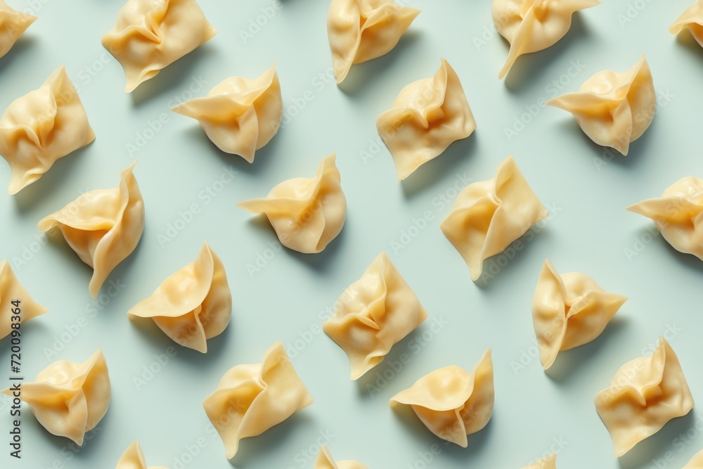 Chinese food Wontons overhead view. Chinese food Wontons overhead view.