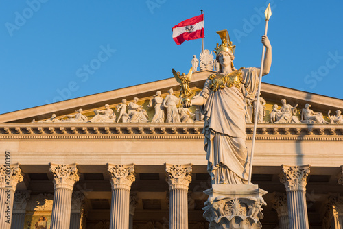 Austrian parliament building in Vienna, Austria