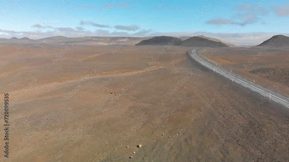 Aerial view of Iceland countryside in Asbyrgi - Utsynisstadur Aerial view of Iceland countryside in Asbyrgi - Utsynisstadur