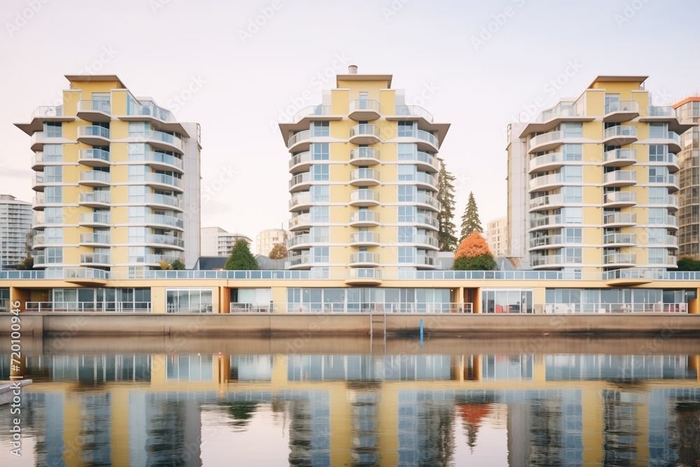 waterfront condos with reflective windows