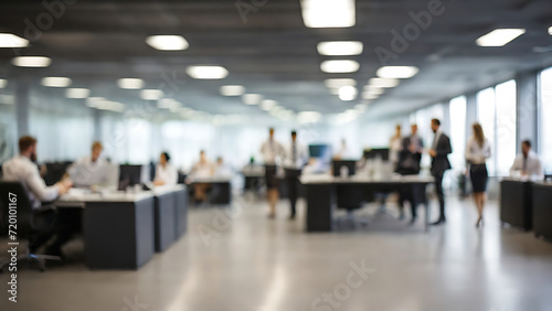 Blurred business office scene, Blurred business meeting background, business office background, blurred background, Generative AI