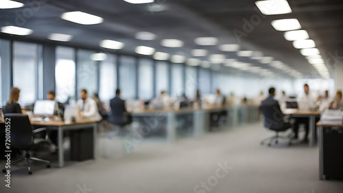 Blurred business office scene, Blurred business meeting background, business office background, blurred background, Generative AI