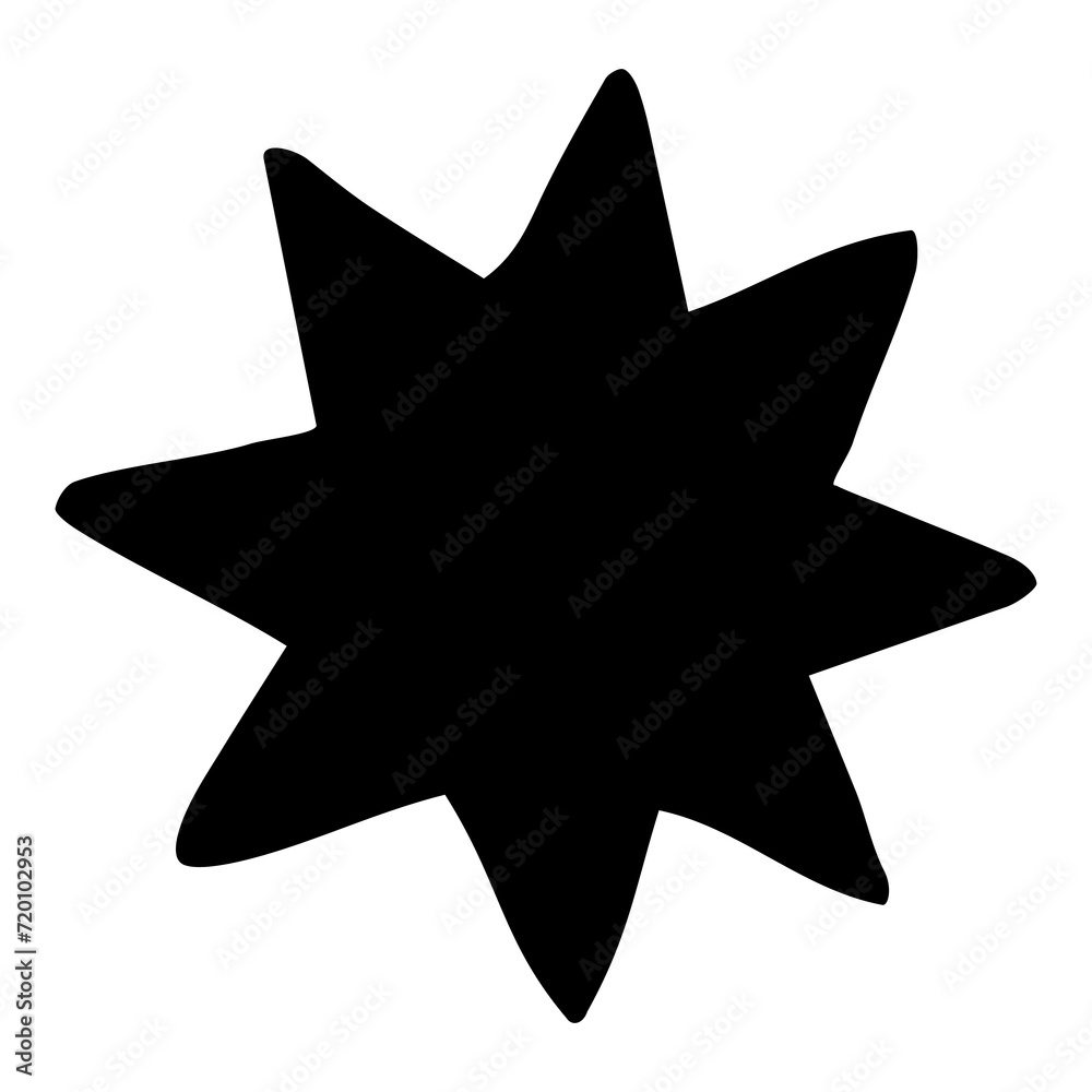 Hand drawn Sun painted with ink brush. Png clipart isolated on transparent background Hand drawn Sun painted with ink brush. Png clipart isolated on transparent background