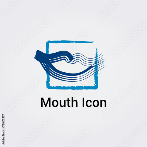 Bouche Lèvres Icône Logo pour Design Simple Isolé Marque Identité Entreprise Diverses Couleurs Modèle Illustration Vecteur