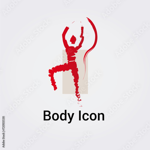 Illustration Corps Silhouette isolée Icône Illustration Couleurs graphique Symbole Nature, Sports et Fitness, Logo pour entreprise