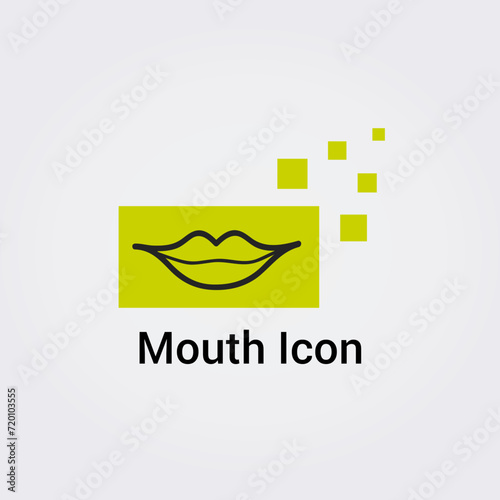 Bouche Lèvres Icône Logo pour Design Simple Isolé Marque Identité Entreprise Diverses Couleurs Modèle Illustration Vecteur