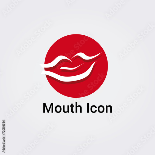 Bouche Lèvres Icône Logo pour Design Simple Isolé Marque Identité Entreprise Diverses Couleurs Modèle Illustration Vecteur