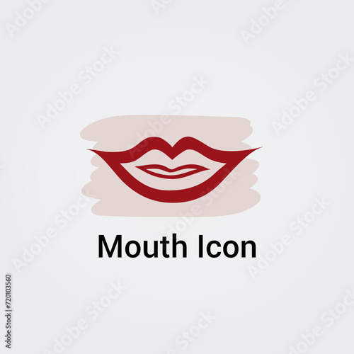 Bouche Lèvres Icône Logo pour Design Simple Isolé Marque Identité Entreprise Diverses Couleurs Modèle Illustration Vecteur