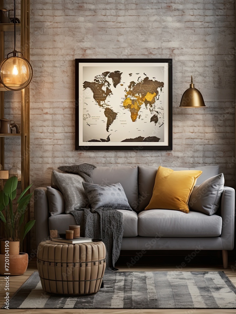 Coastal Art Prints: Old World Map Designs - Mapped Coastlines for ...