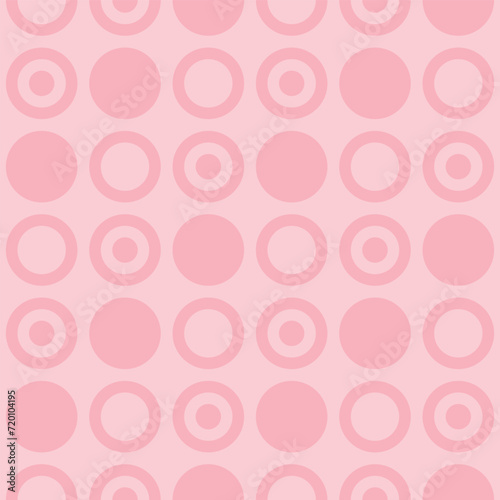 Seamless pattern with pink circles