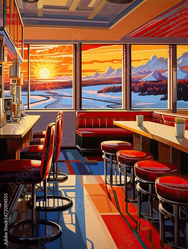 Retro Diner Art: Modernized Landscapes and Updated Scenes photo