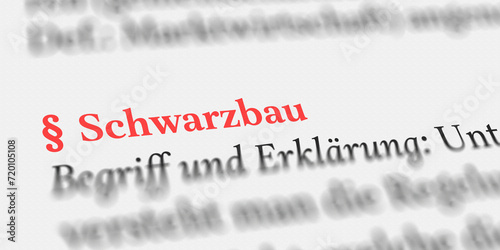 Das Wort Schwarzbau im Buch erklärt mit Paragraph Zeichen