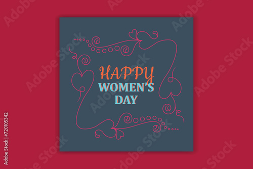 happy women's day social media banner design 