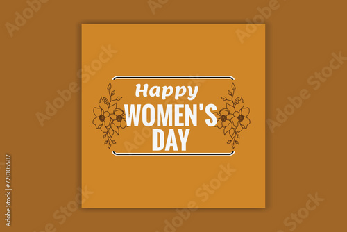 happy women's day social media banner design 