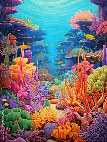 Vibrant Coral Reefs: Captivating Fish Scenes on Tropical Islands