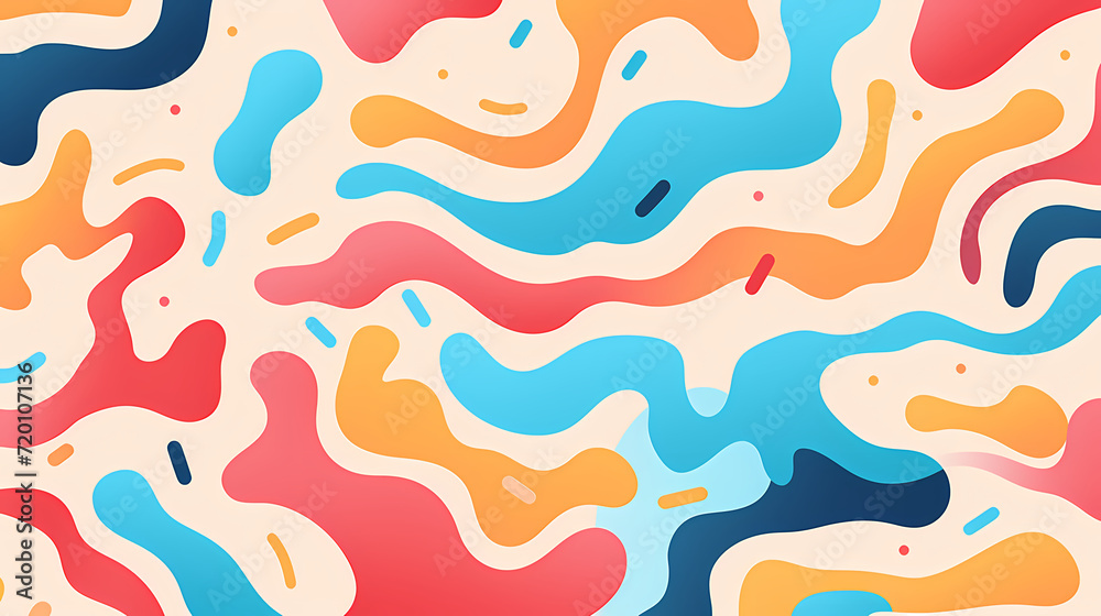 Fototapeta premium Abstract seamless doodle background, artistic background