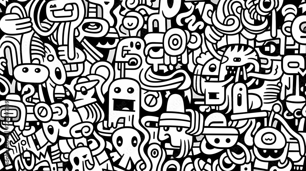 Abstract seamless doodle background, artistic background Abstract seamless doodle background, artistic background
