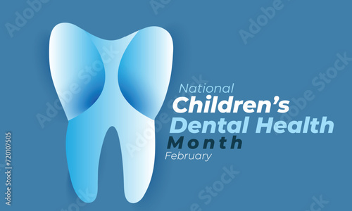 National Children's dental health month. background, banner, card, poster, template. Vector illustration.
