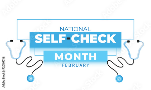 National Self Check Month. background, banner, card, poster, template. Vector illustration.