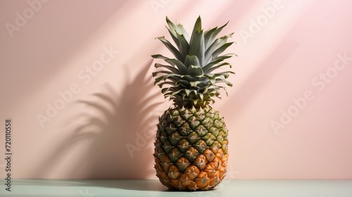 Pineapple on a pastel background