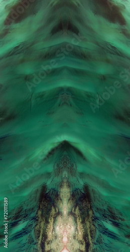 the spirit of the forest,   abstract symmetrical photograph of the deserts of U.S.A, from the air, conceptual photo, diffuser filter,